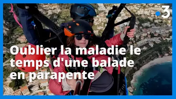 A Roquebrune-Cap-Martin, des enfants atteints de cancer font du parapente