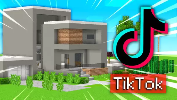 J'AI BUILD UNE VILLA JUSTE AVEC DES HACKS TIKTOK ?!