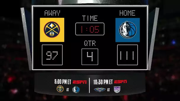 Nuggets @ Mavericks LIVE Scoreboard - Join the conversation & catch all the action on ESPN!