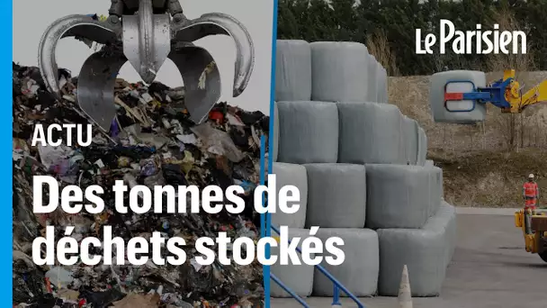 Grèves des éboueurs : dans le centre d'enrubannage où sont stockés les déchets parisiens