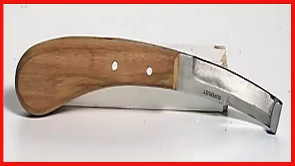 Weaver Leather Right-Handed Hoof Knife with Wooden Handle, Brown , 8