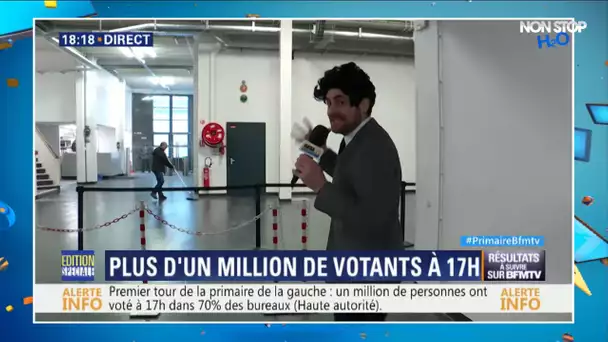 Camille Combal parodie les journalistes de BFMTV