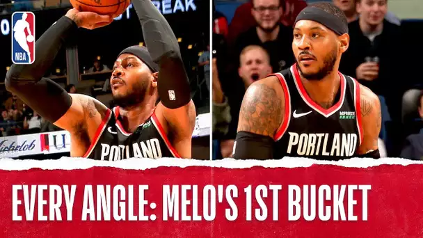Every Angle: Melo's 1st Bucket With Portland!