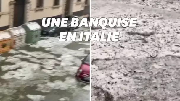 Une violente tempête de grêle inonde les rues de Vérone