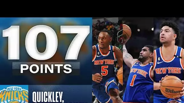 Immanuel Quickley (39 PTS), Obi Topin (32 PTS) & Quentin Grimes(36) Combine For 107 PTS In Knicks W!
