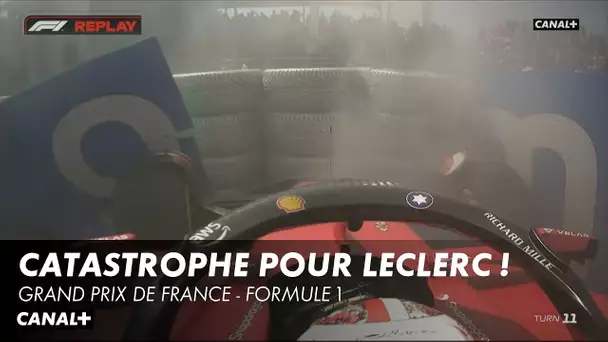 Charles Leclerc se crashe dans les pneus et abandonne ! - Grand Prix de France - F1