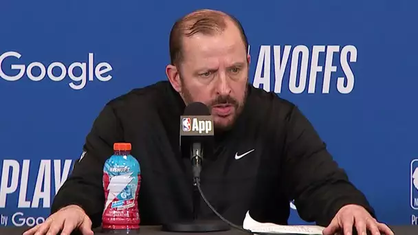 Coach Tom Thibodeau Speaks After Game 1 Victory In Boston | May 5, 2025