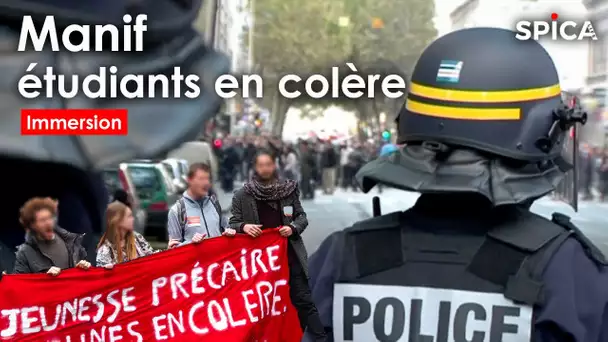 Etudiants en colère, les CRS répliquent direct / manif sous tension