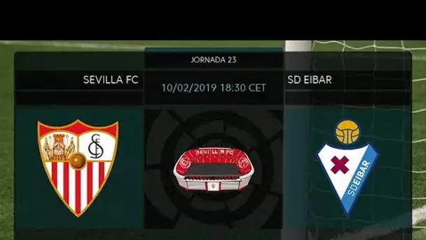 Calentamiento Sevilla FC vs SD Eibar