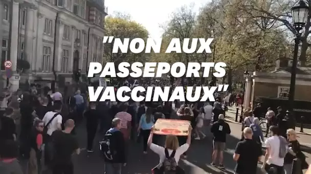 À Londres, une manifestation tendue contre le confinement et le passeport vaccinal