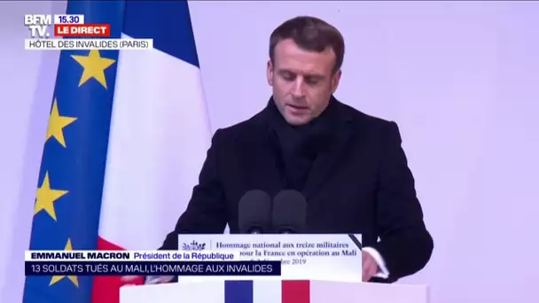 Emmanuel Macron: "Au nom de la Nation, je m'incline devant leur sacrifice"