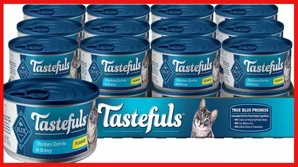 Blue Buffalo Tastefuls Natural Flaked Wet Cat Food, 5.5 oz Cans
