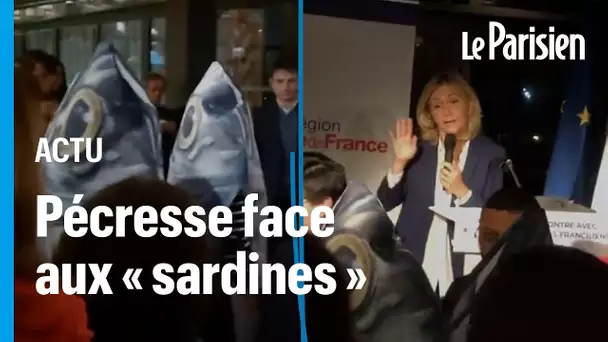 Des «sardines» interpellent Valérie Pécresse en plein discours, pour alerter sur le chaos dans les t