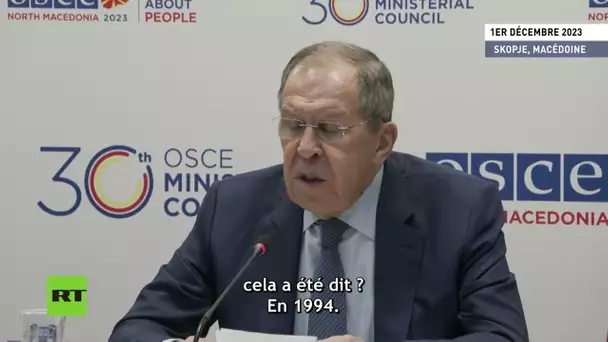 Citant François Mitterrand, Sergueï Lavrov regrette le retour de la logique de « blocs »
