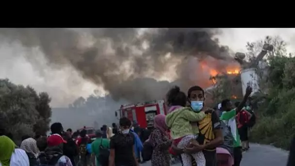 Un autre incendie dans le camp de réfugiés de Moria, l'aide arrive mais pas assez vite