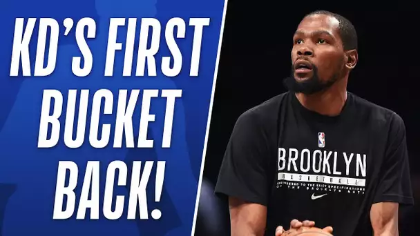Kevin Durant's First Bucket in his Return! 🔥