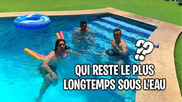 QUI RESTE LE PLUS LONGTEMPS SOUS L'EAU ? DEFI HARD