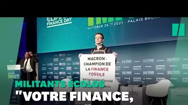 Des militants écolos perturbent le"Climate Finance Day" après le discours de Bruno Le Maire