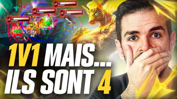 JE LE DÉFI en 1V1 sans ulti, ILS VIENNENT à 4 ... JE LES 1v4 ?! (INSANE)