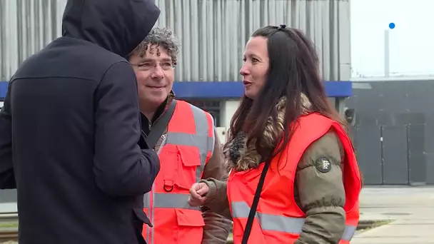 Les cheminots de Bordeaux au 33e jour de la grève contre la réforme des retraites.