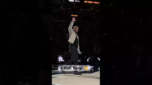 Spurs honor Tony Parker & hang his jersey from the rafters! 👏 | #Shorts