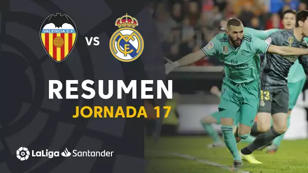 Resumen de Valencia CF vs Real Madrid (1-1)