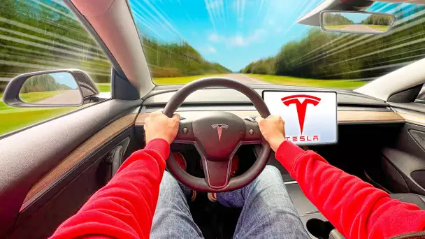 Je pousse ma Tesla à sa vitesse Max ! (record)