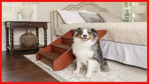 PetSafe Solvit PupSTEP Wood Pet Stairs for Dogs and Cats, Foldable - X-Large