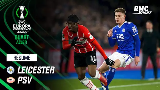 Résumé : Leicester 0-0 PSV - Conference League (quart de finale aller)