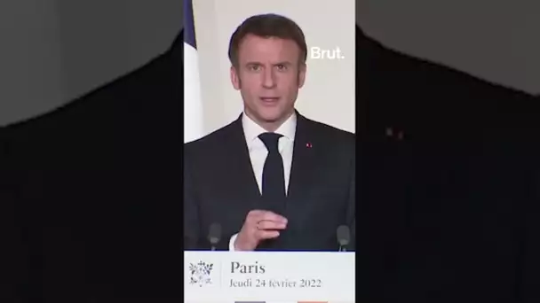 La réaction d'Emmanuel Macron à la guerre en Ukraine