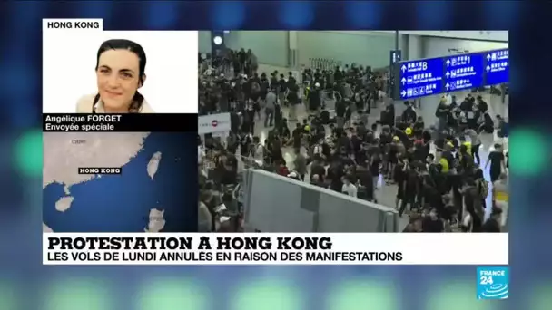 "Plus aucun avion ne décolle ou n’atterrit" à l'aéroport de Hong Kong bloqué par des manifestants