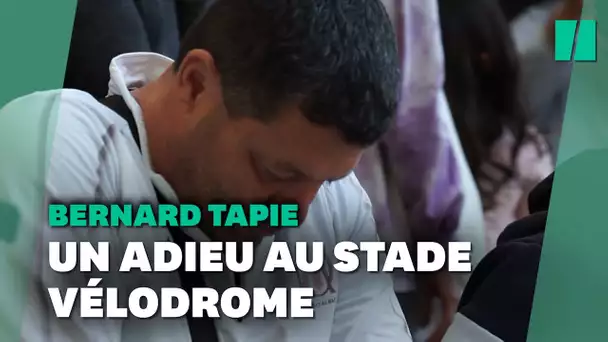 L'hommage à Bernard Tapis, au stade Vélodrome, des fans de l'OM