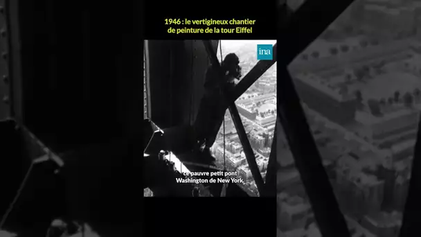Quand la tour Eiffel se faisait chouchouter en 1946 👷‍♂️ #INA #shorts