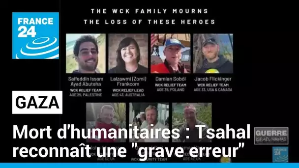 Mort d'humanitaires dans une frappe à Gaza : Tsahal reconnaît une "grave erreur" • FRANCE 24