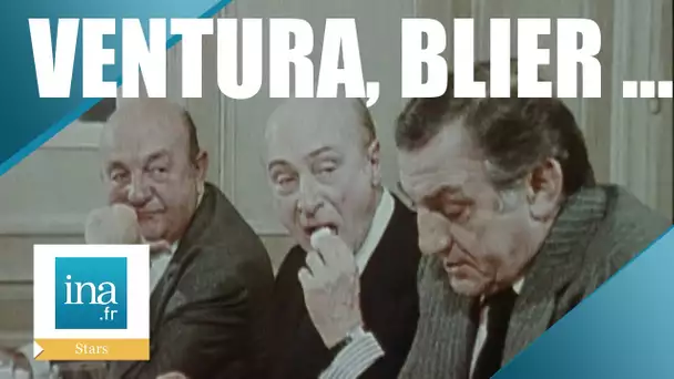 Au restaurant avec Lino Ventura, Bernard Blier, Henri Verneuil et Gérard Oury | Archive INA