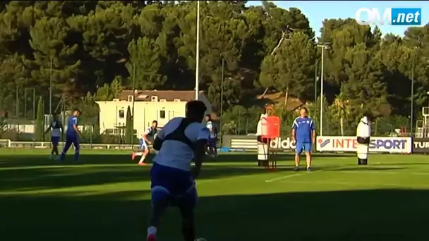 Séance volées entre attaquants à l'Olympique de Marseille