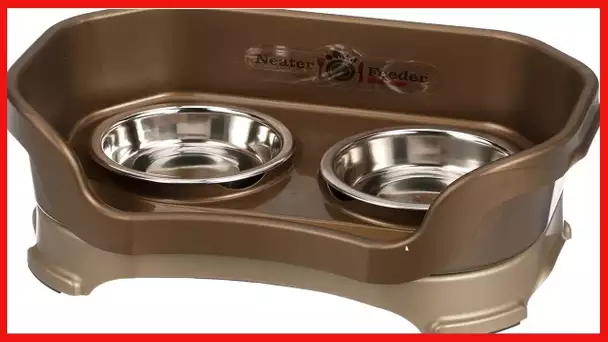 Neater Pet Brands - Neater Feeder Deluxe for Cats - Mess Proof Elevated Bowls, No Tip Non Slip