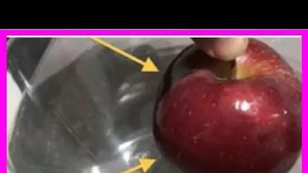 Versez CECI sur vos pommes et regardez si cette cire cancérigène apparaît…Une technique Infaillible