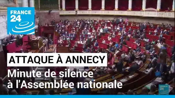 Attaque au couteau à Annecy : minute de silence à l'Assemblée nationale • FRANCE 24