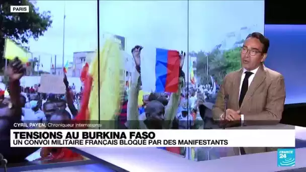 Burkina : un convoi militaire français toujours bloqué par des manifestants • FRANCE 24