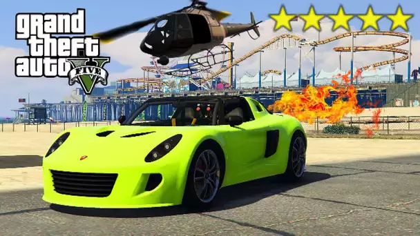 GTA 5 - UNE COURSE POURSUITE VRAIMENT INCROYABLE ! ROCKET CAR, PARACHUTE CAR, QUAD AQUA ETC