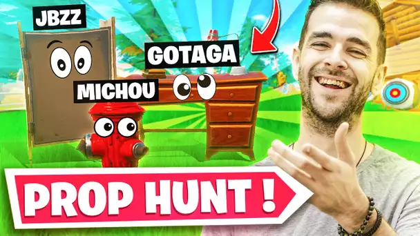 🔥PROP HUNT DE YOUTUBERS : ON A OSÉ FAIRE ÇA SUR LA PLUS BELLE MAP FORTNITE Ft Valouzz Michou Gotaga