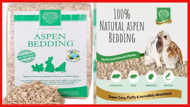Small Pet Select Premium Natural Aspen Bedding, Animal Bedding for Small Indoor and Outdoor Pets