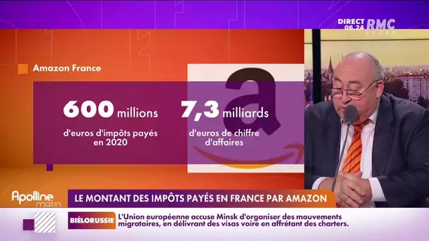 Amazon a payé 600 millions d'euros d'impôts en France en 2020.