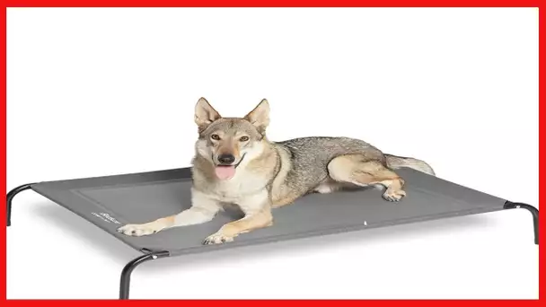 Bedsure Large Elevated Cooling Outdoor Dog Bed - Raised Dog Cots Beds for Large Dogs, Portable