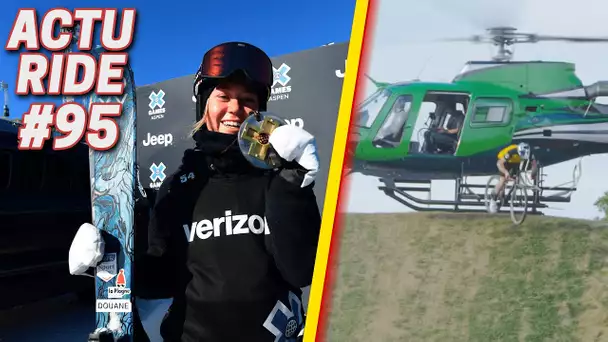 ACTU RIDE #95 : Tess Ledeux triomphe aux X Games, Travis Pastrana hospitalisé, Il drop d'un hélico !