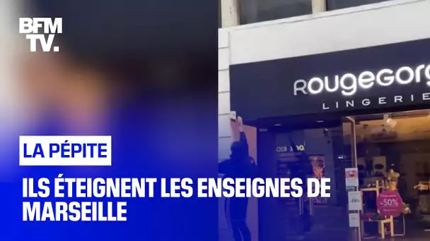 Ils éteignent les enseignes de Marseille