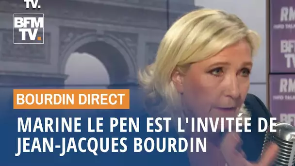 Marine Le Pen face à Jean-Jacques Bourdin en direct