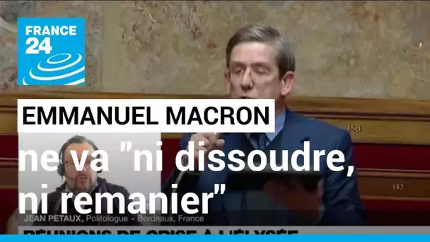 Réunion de crise à l'Élysée : Emmanuel Macron ne va "ni dissoudre, ni remanier" selon l'AFP