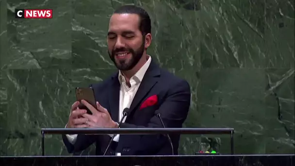 ONU : Le président du Salvador fait un selfie pendant son discours